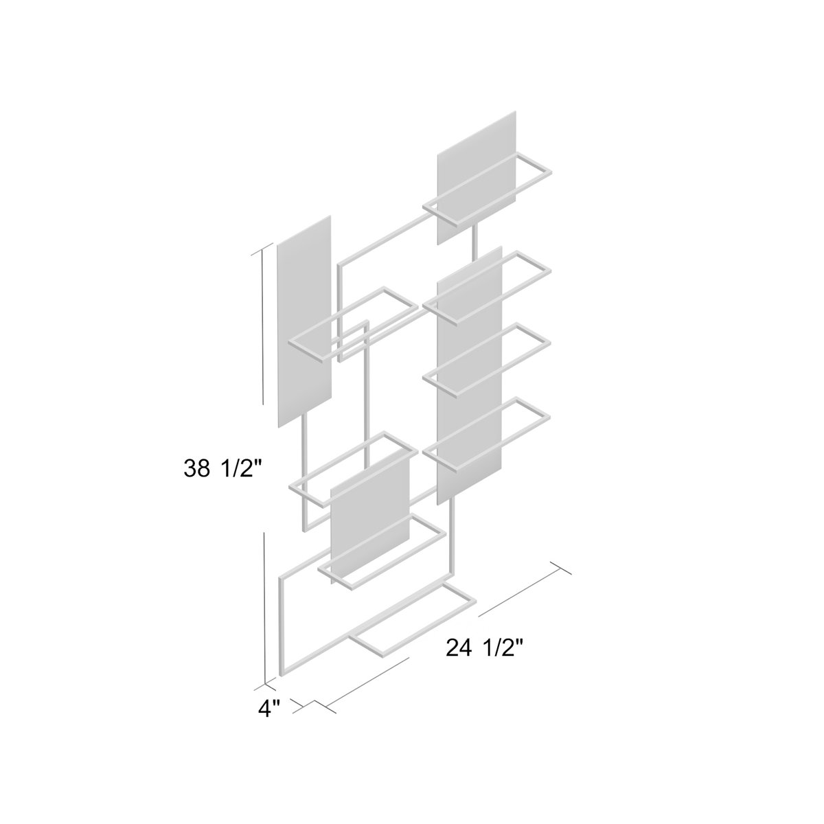 Lark Manor Bunn Wall Mounted Wine Bottle Rack in Black/Turquoise/Blue/Green & Reviews Wayfair